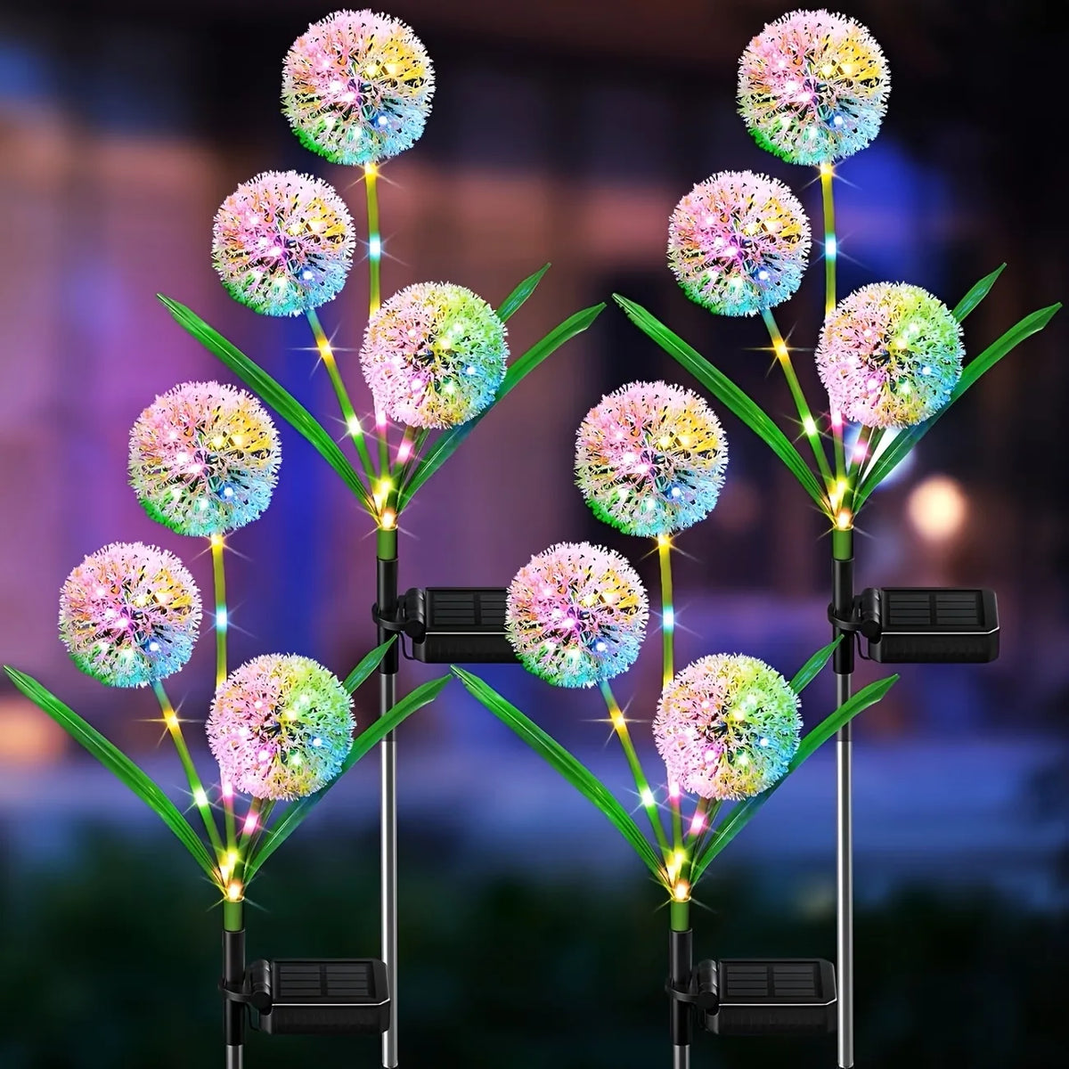 Solar LED Dandelion Garden Stake Lights for Outdoor Landscape Decoration