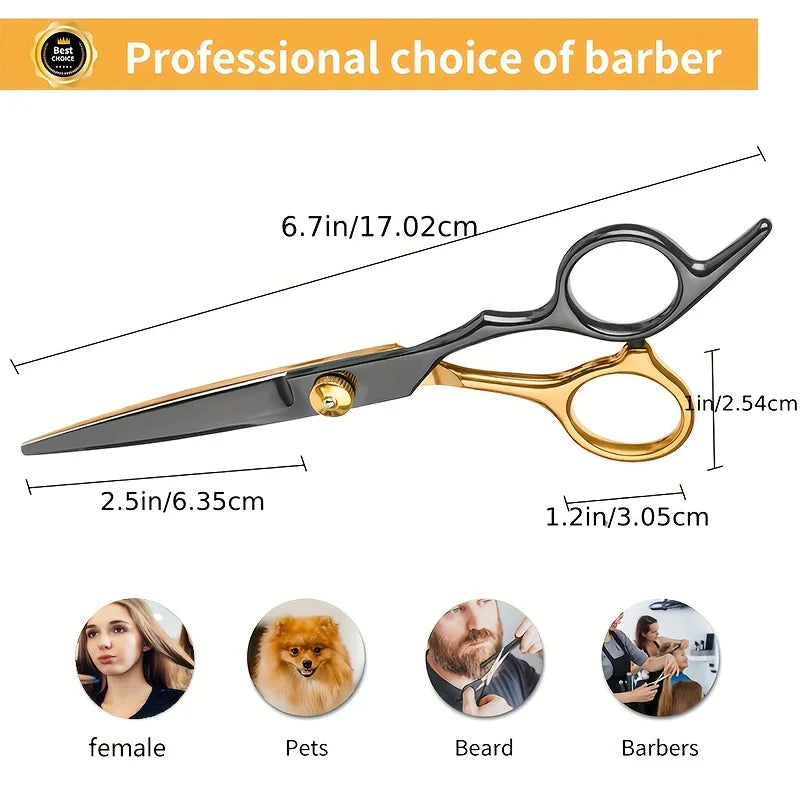 Professional Stainless Steel Hair Cutting Scissors Set With Thinning Shears