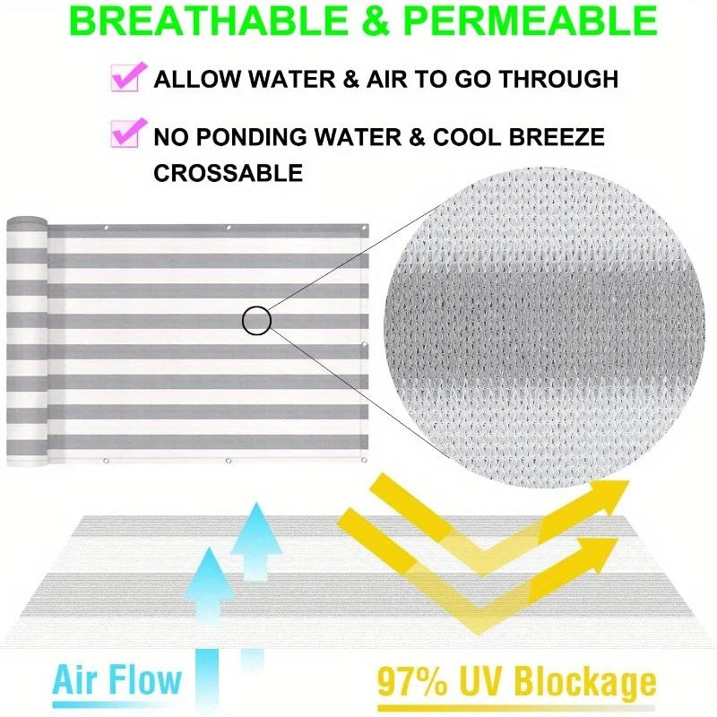 Outdoor HDPE Shade Net Privacy Screen for UV Protection