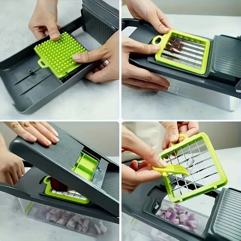 Multifunctional Stainless Steel Vegetable Chopper And Grater Set