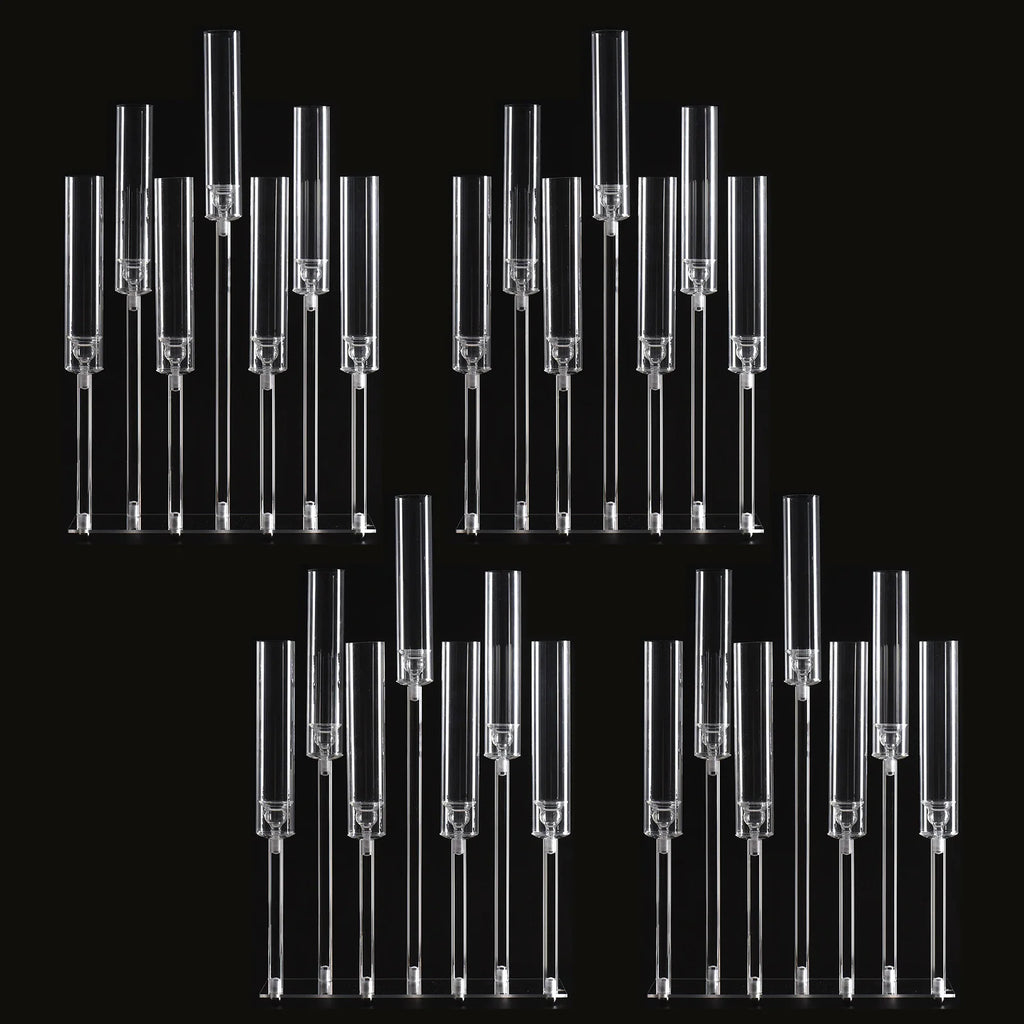 VINCIGANT Acrylic Seven Arm Candelabra For Weddings And Home Decor