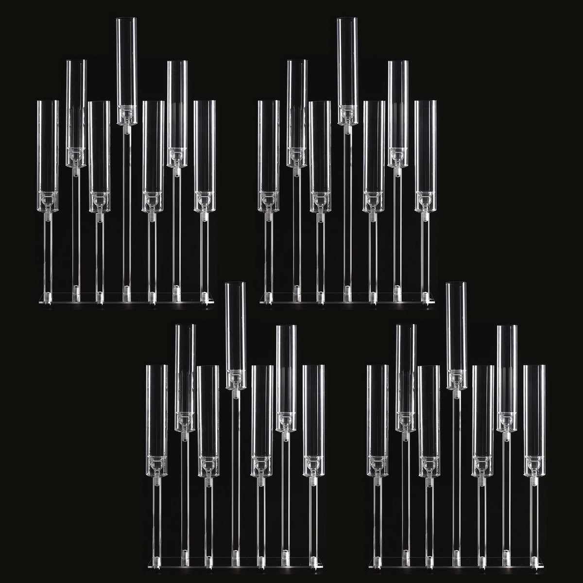 VINCIGANT Acrylic Seven Arm Candelabra For Weddings And Home Decor