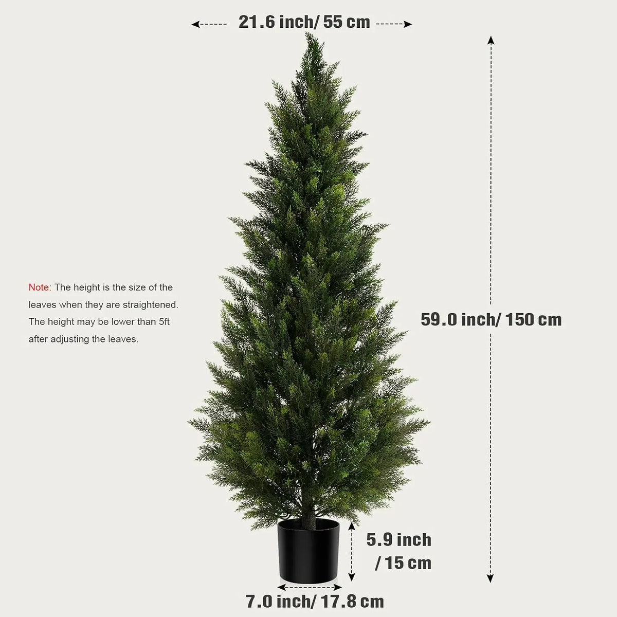 Olitree Artificial Cedar Topiary Tree Faux Evergreen Plant Decoration