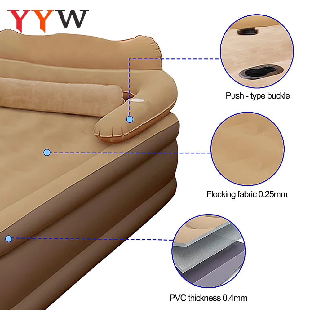 Portable Inflatable Camping Mattress for Indoor and Outdoor Use