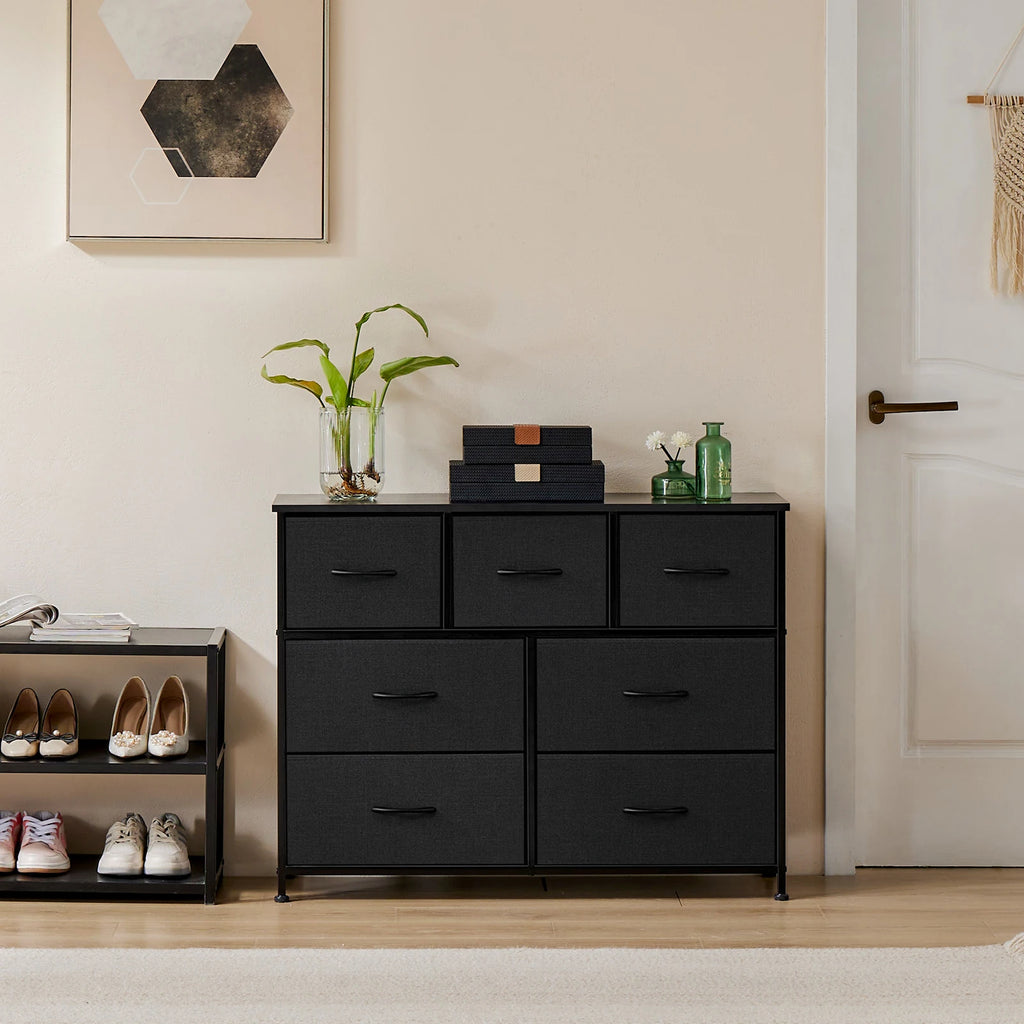 JHK Modern Fabric Drawer Dresser for Bedroom Storage Organizer