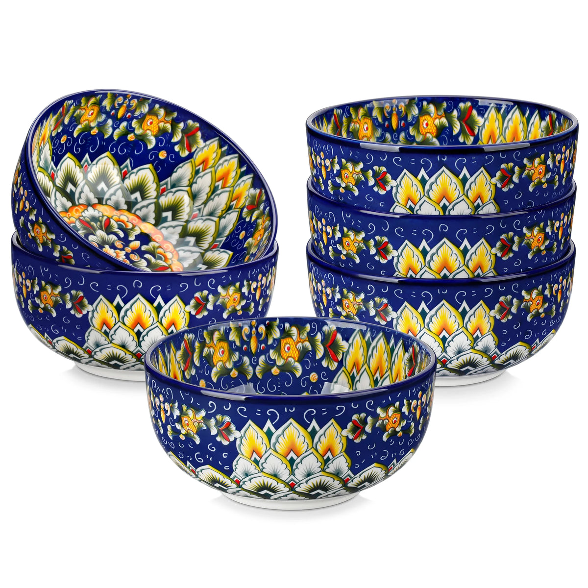 Vancasso Bohemian Ceramic Cereal Bowls for Soup Salad and Pasta