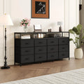 HiMISS 12 Drawer Dresser With Open Shelves And TV Stand