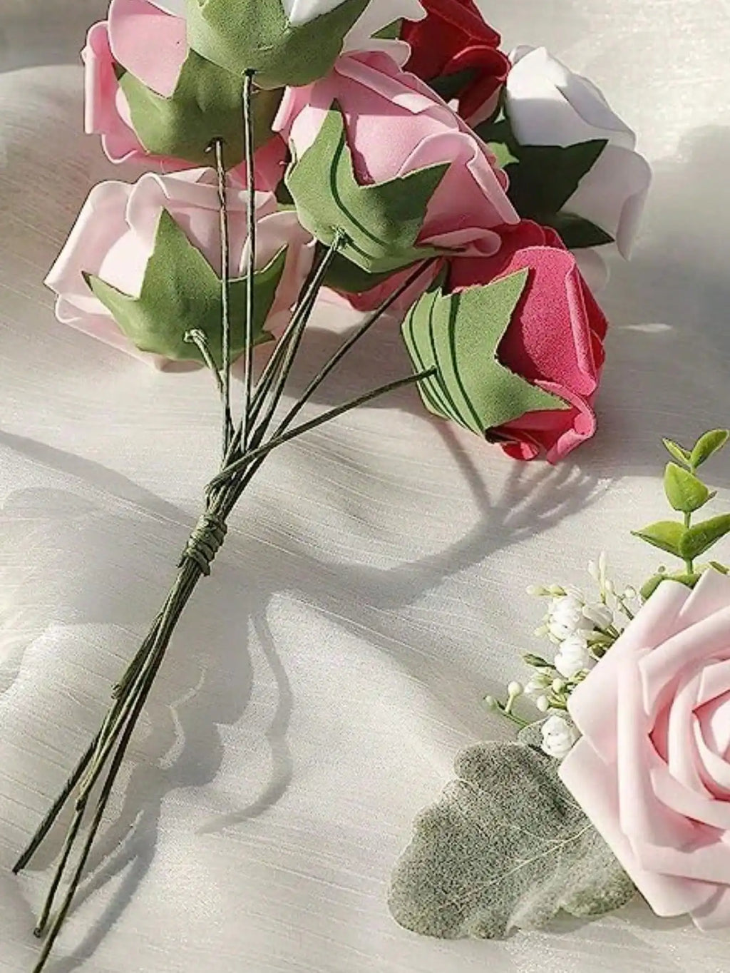 Artificial Foam Roses For Wedding Bouquets And Home Decorations