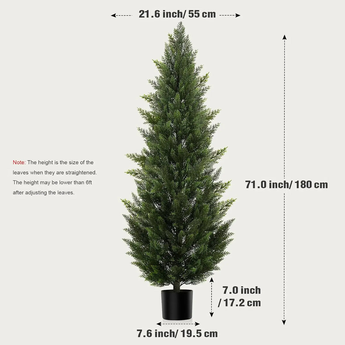 Olitree Artificial Cedar Topiary Tree Faux Evergreen Plant Decoration