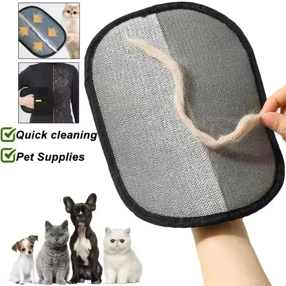Pet Grooming Deshedding Gloves, Pet Hair Remover Brush Glove for Dog, Cat, Rabbit, Long Short Curly Fur