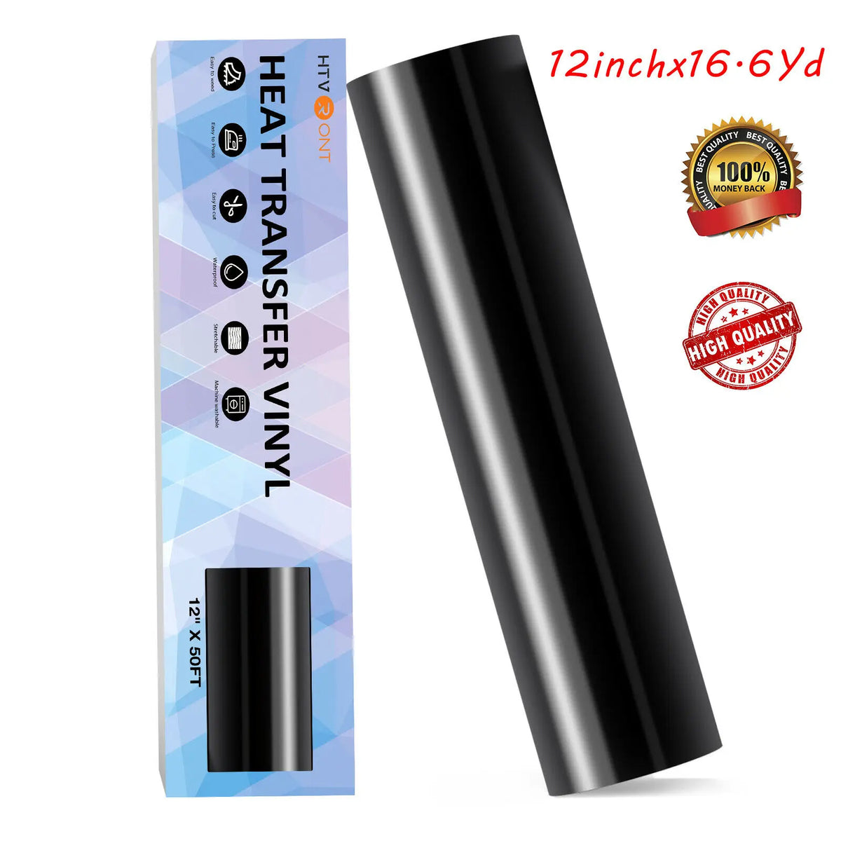 HTVRONT Heat Transfer Vinyl Roll for T-Shirts and DIY Crafts