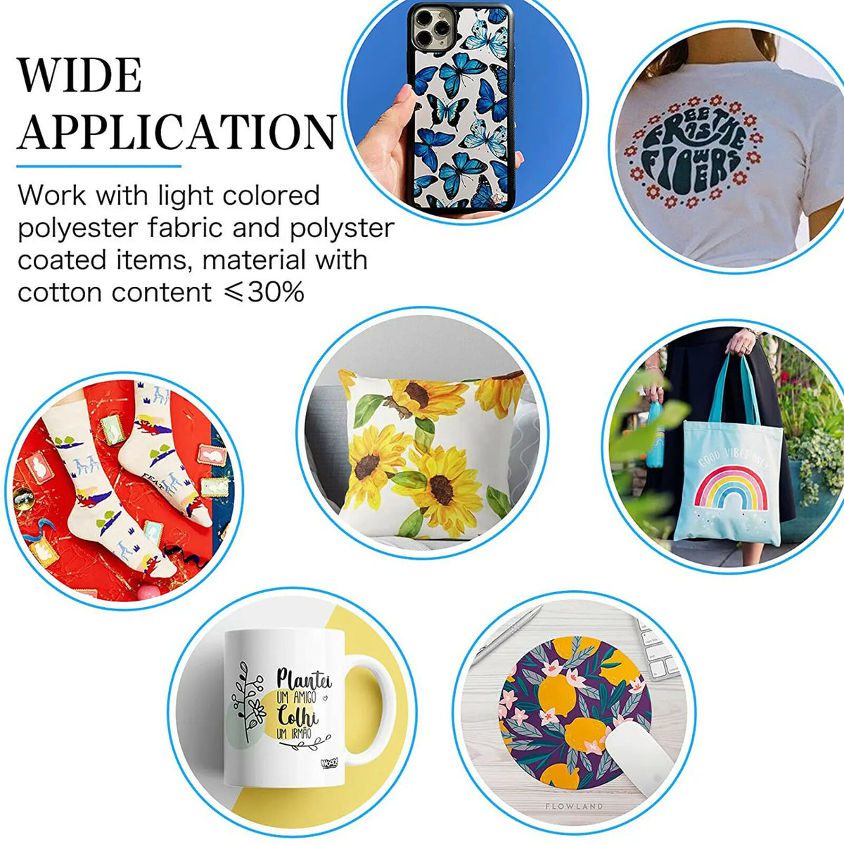 HTVRONT Sublimation Transfer Paper For Inkjet Printers And Fabric