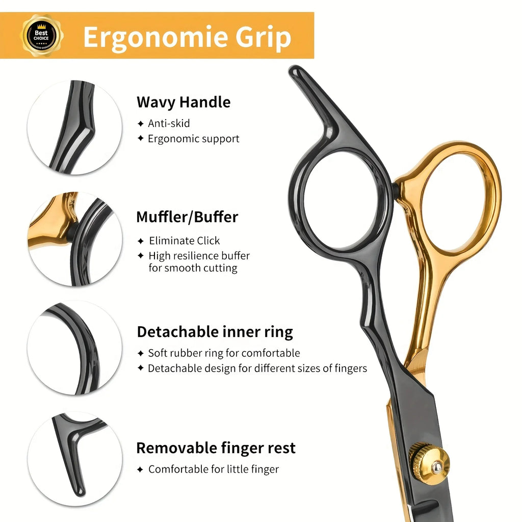 Professional Stainless Steel Hair Cutting Scissors Set With Thinning Shears