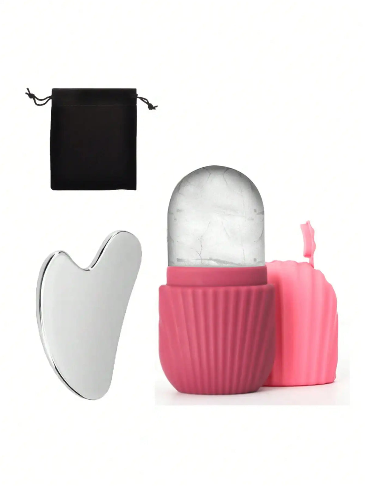 Ice Face Roller And Gua Sha Kit For Puffiness Relief