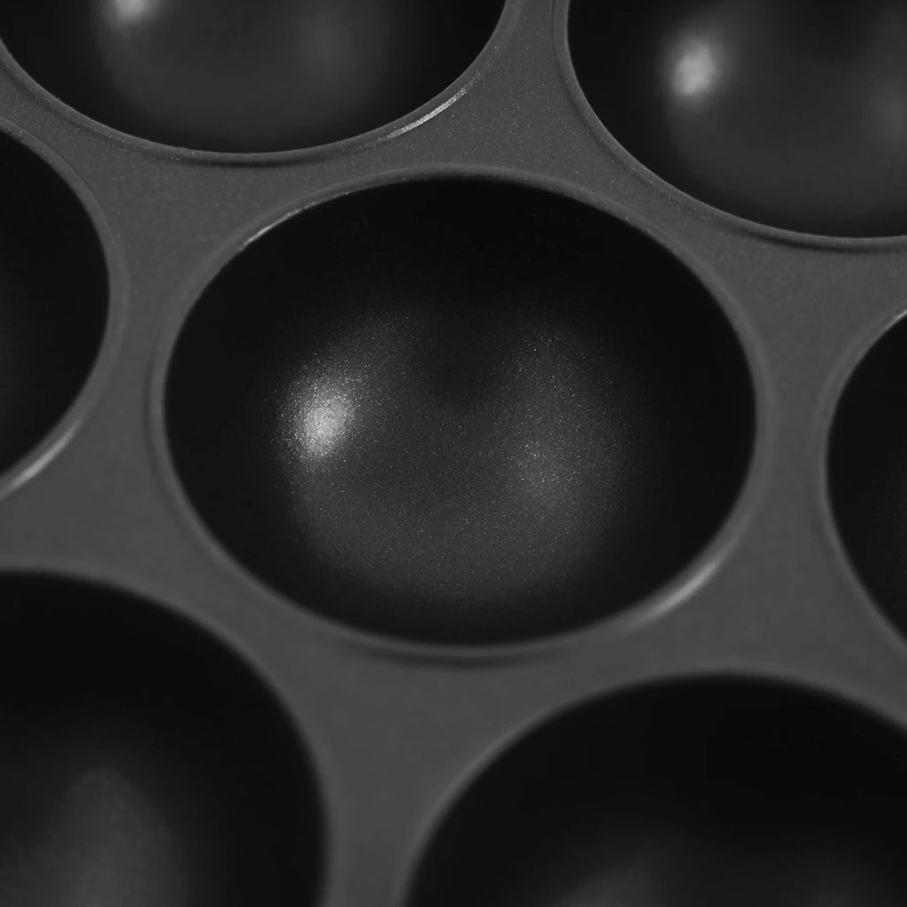 Bymaocar Nonstick 7 Hole Cake Mold Pan for Takoyaki Omelets