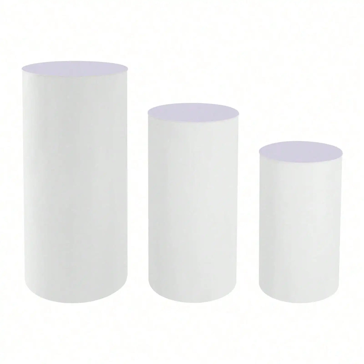 PVC Acrylic Cylinder Pedestal Display Stands for Weddings and Events