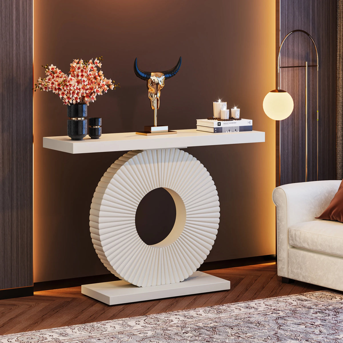 Tribesigns Modern Geometric Console Table for Entryway or Sofa