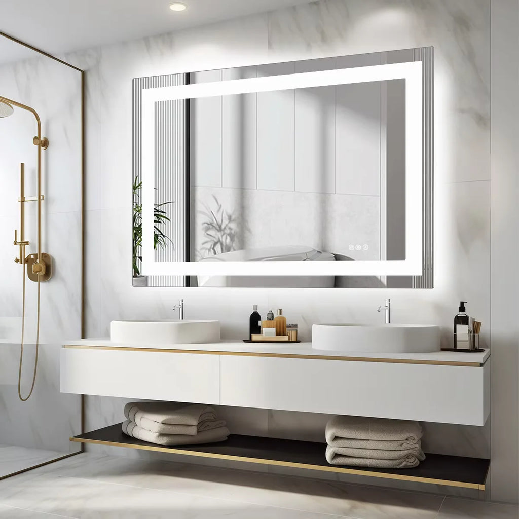 JHK LED Bathroom Vanity Mirror With Front Light And Backlit