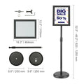 VEVOR Adjustable Pedestal Sign Holder for Indoor and Outdoor Displays