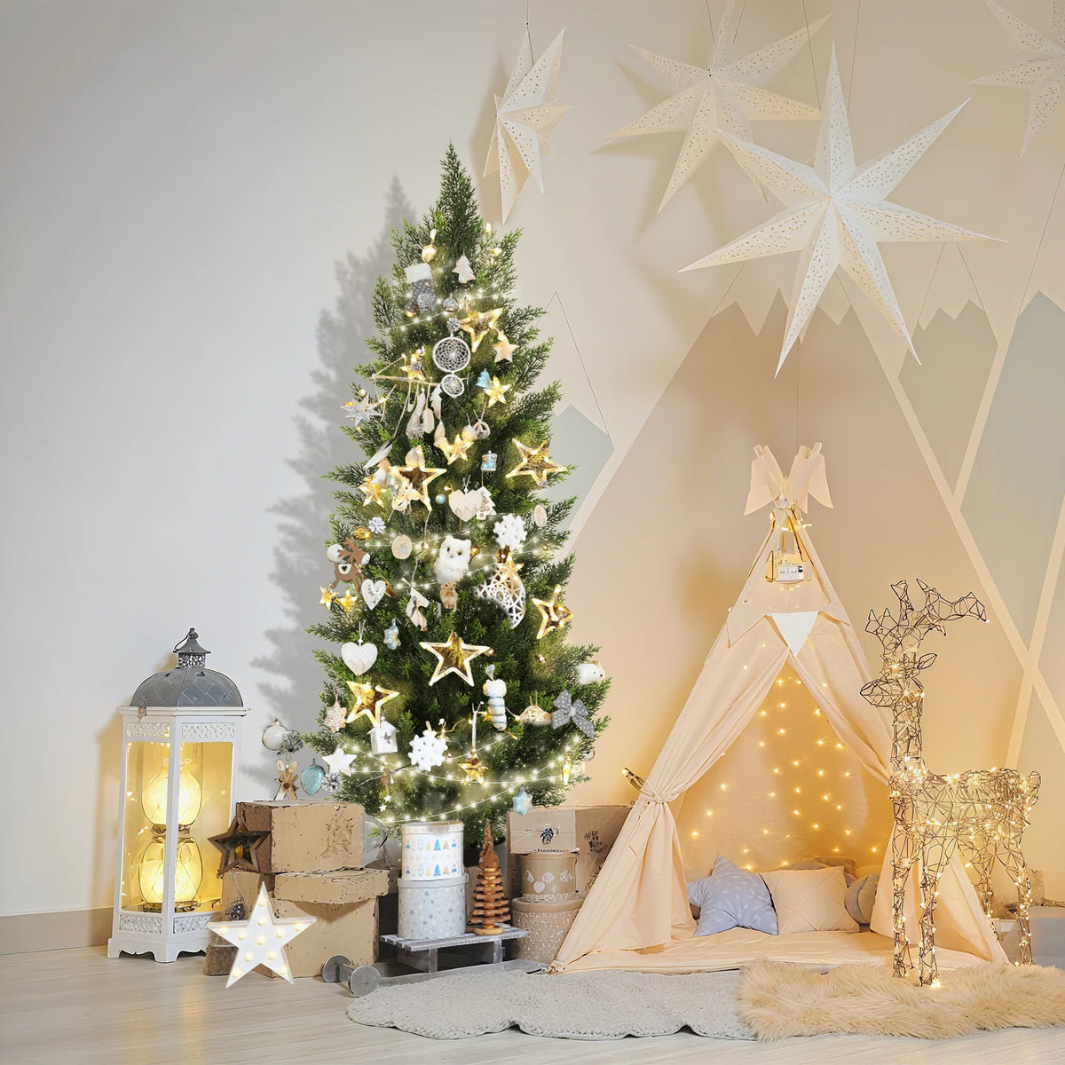 Olitree Artificial Cedar Topiary Tree Faux Evergreen Plant Decoration