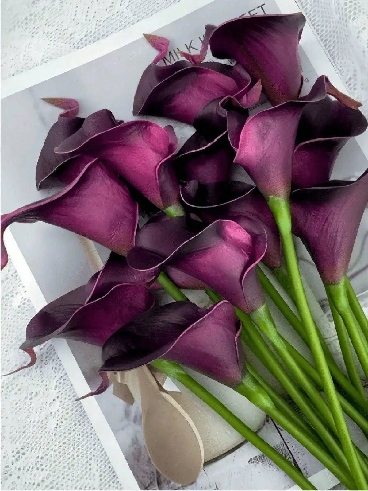 Realistic Artificial Calla Lily Bouquet for Weddings and Home Decor
