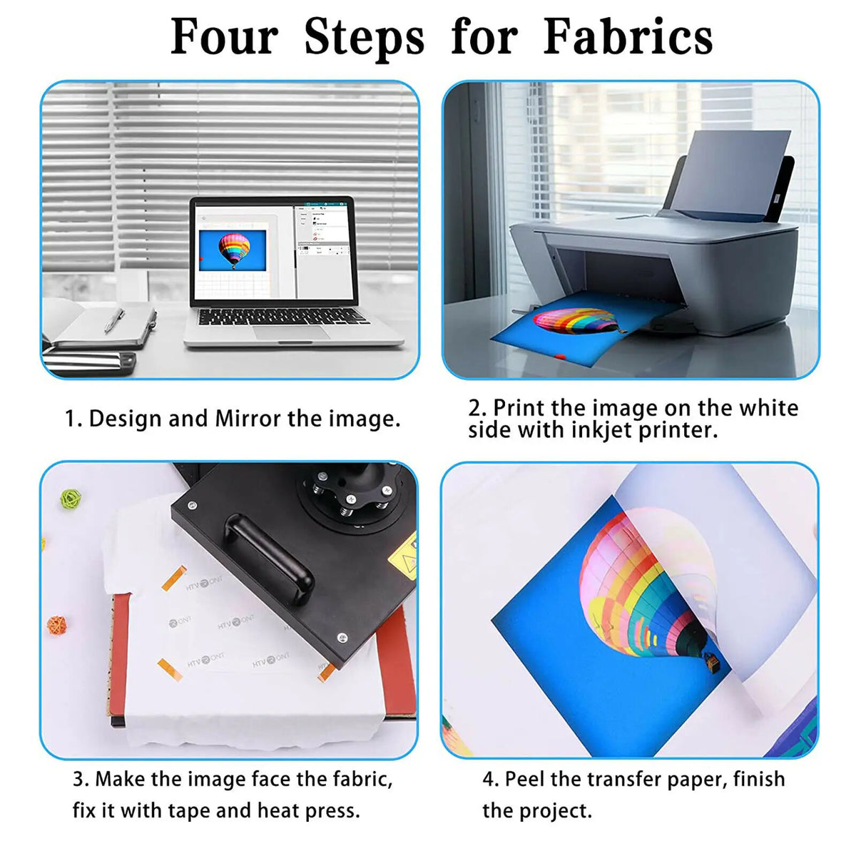 HTVRONT Sublimation Transfer Paper For Inkjet Printers And Fabric