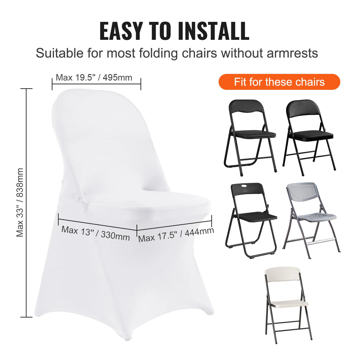 SucceBuy Stretch Chair Covers for Weddings Banquets and Dining Events