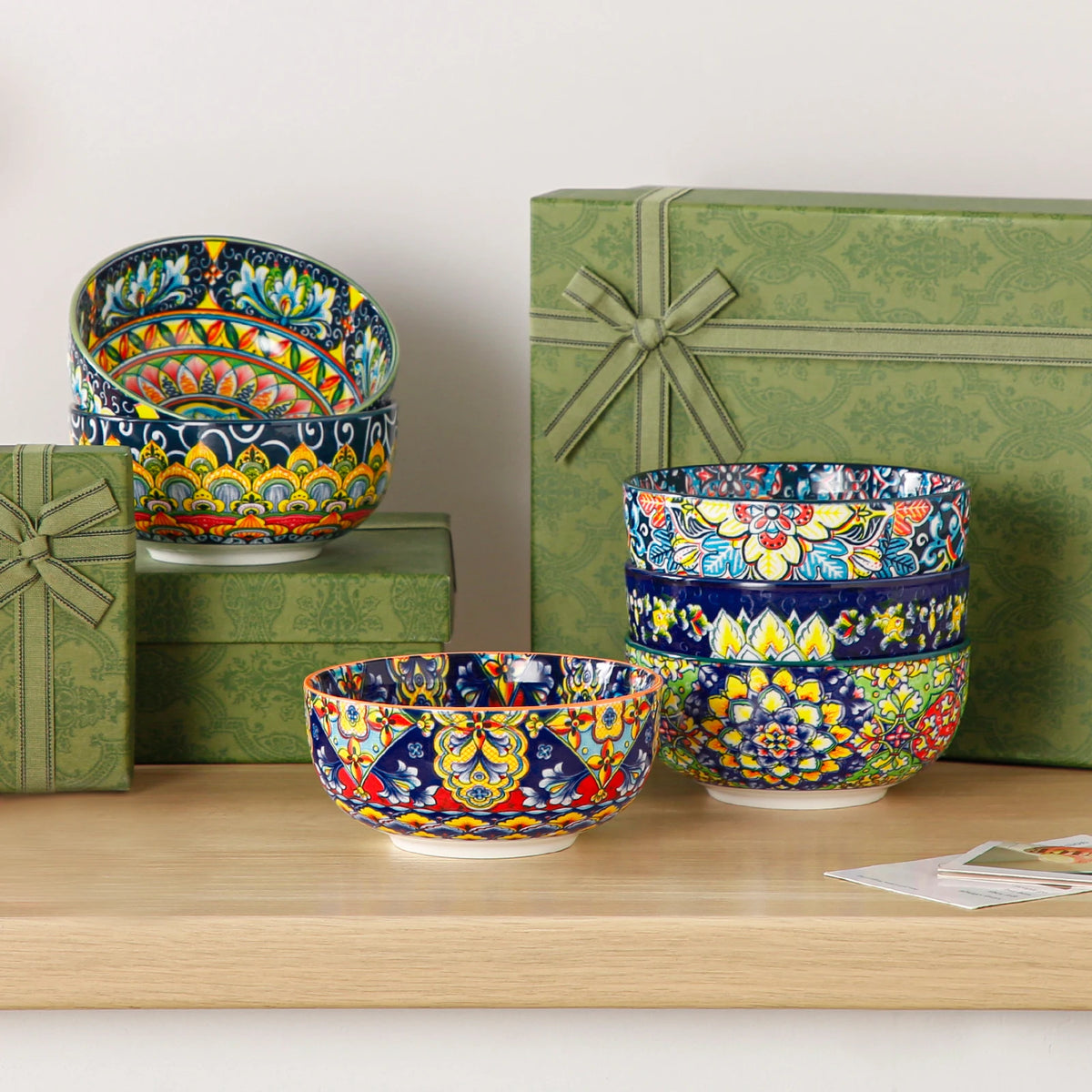 Vancasso Bohemian Ceramic Cereal Bowls for Soup Salad and Pasta
