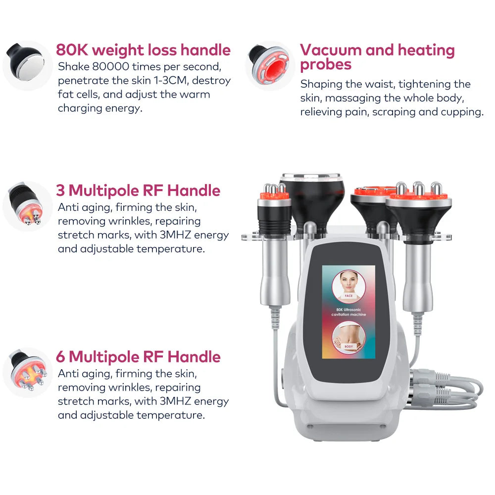 Ultrasonic Cavitation Body Slimming and Facial Skin Tightening Machine