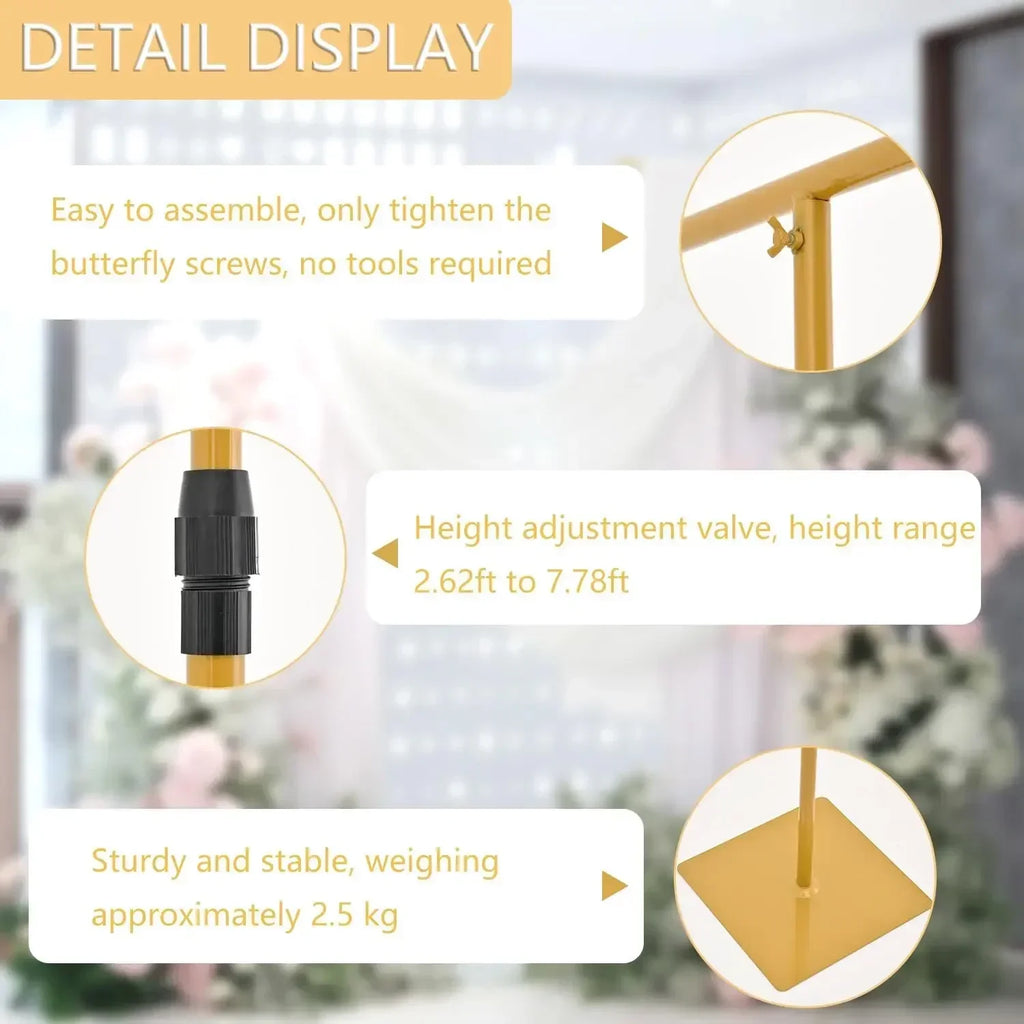 Metal Backdrop Stand for Weddings, Parties, Birthdays and Baby Showers