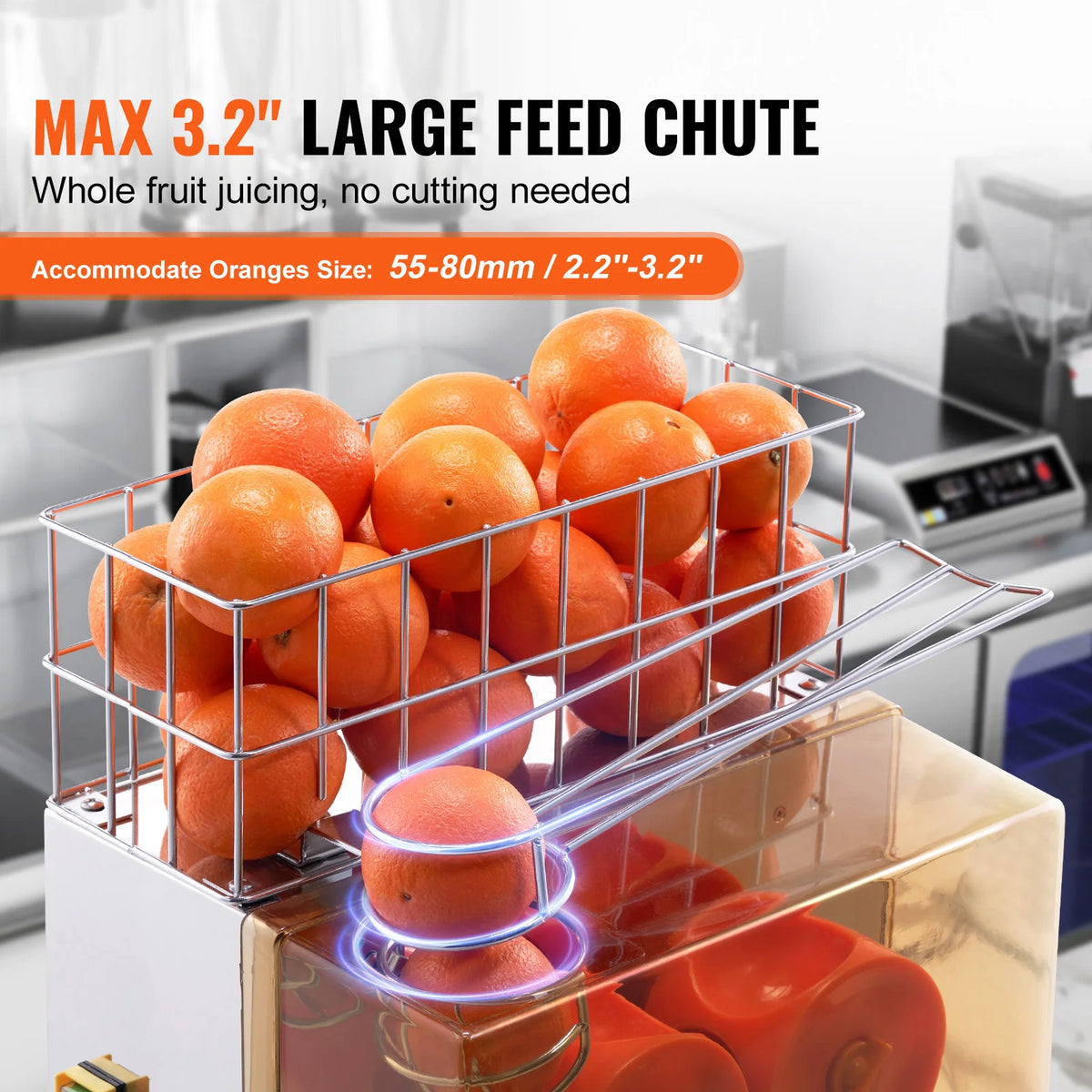 VEVOR Commercial Automatic Orange Juicer Machine With Pulp Ejection