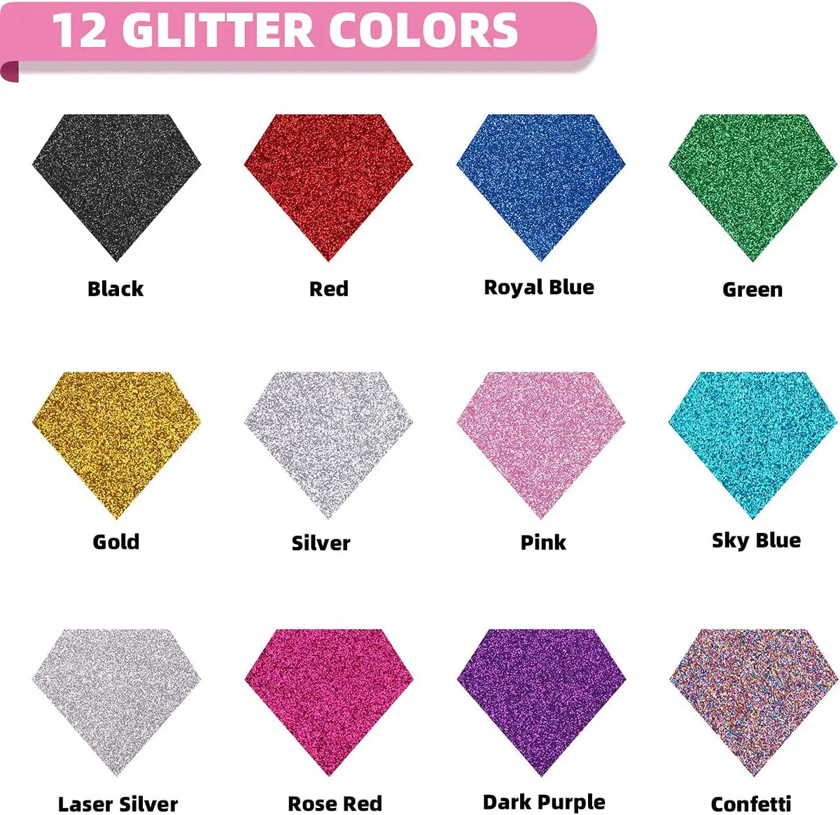 HTVRONT Glitter Heat Transfer Vinyl Rolls for Cricut DIY Projects