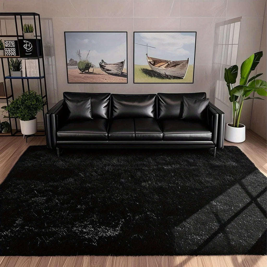 Soft Plush Geometric Rug for Bedroom and Living Room Decor