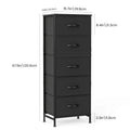JHK Five Drawer Fabric Storage Cabinet for Living Room