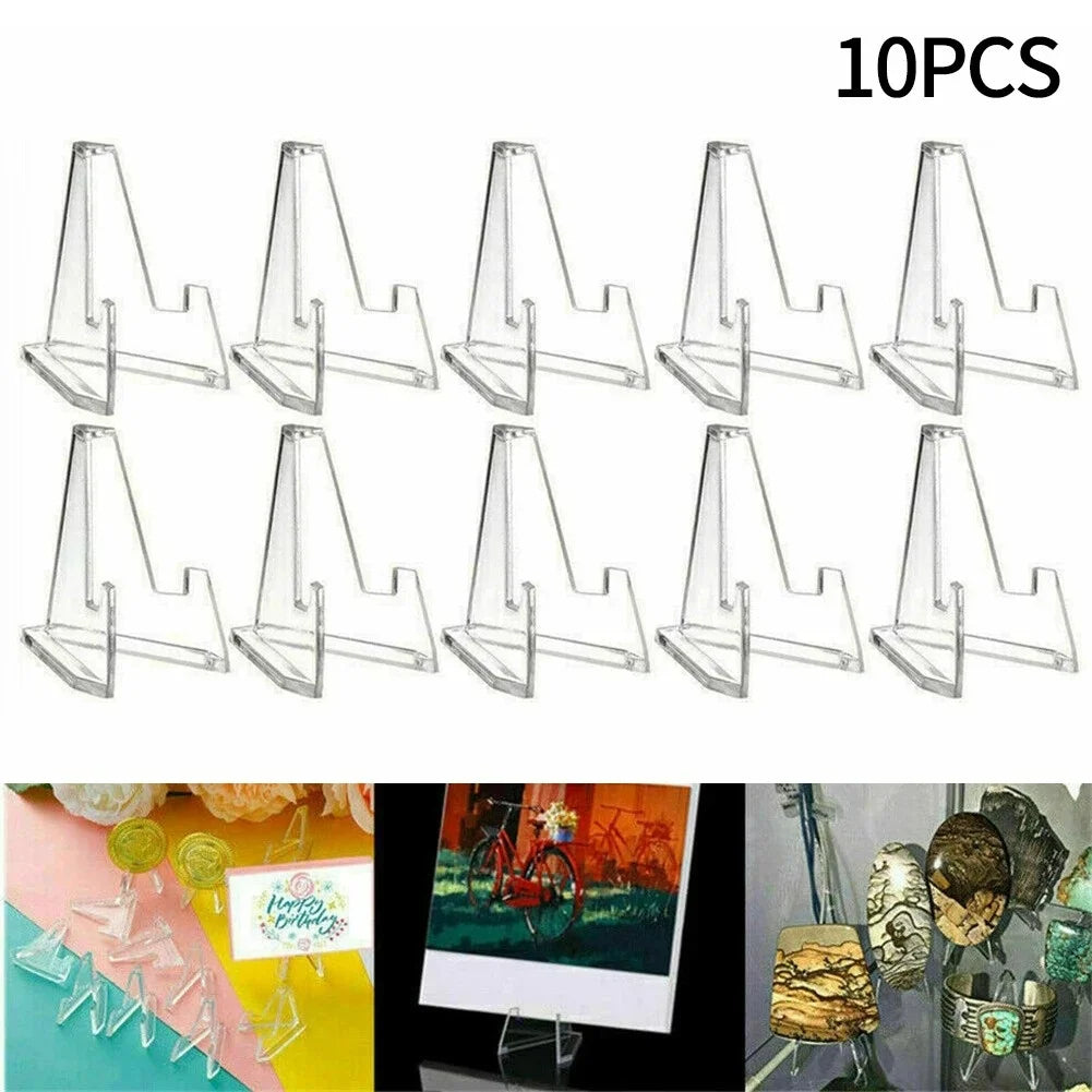 Acrylic Triangle Display Stand for Coins Photos Cards and Phones
