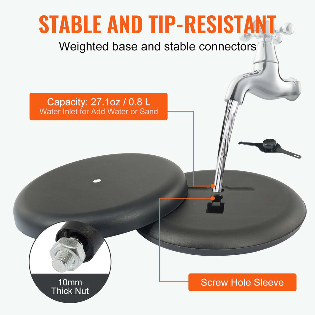 VEVOR Adjustable Pedestal Sign Holder for Indoor and Outdoor Displays