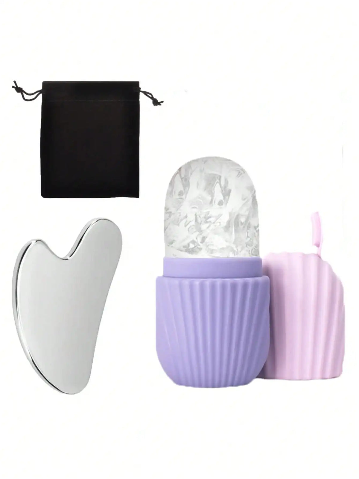 Ice Face Roller And Gua Sha Kit For Puffiness Relief