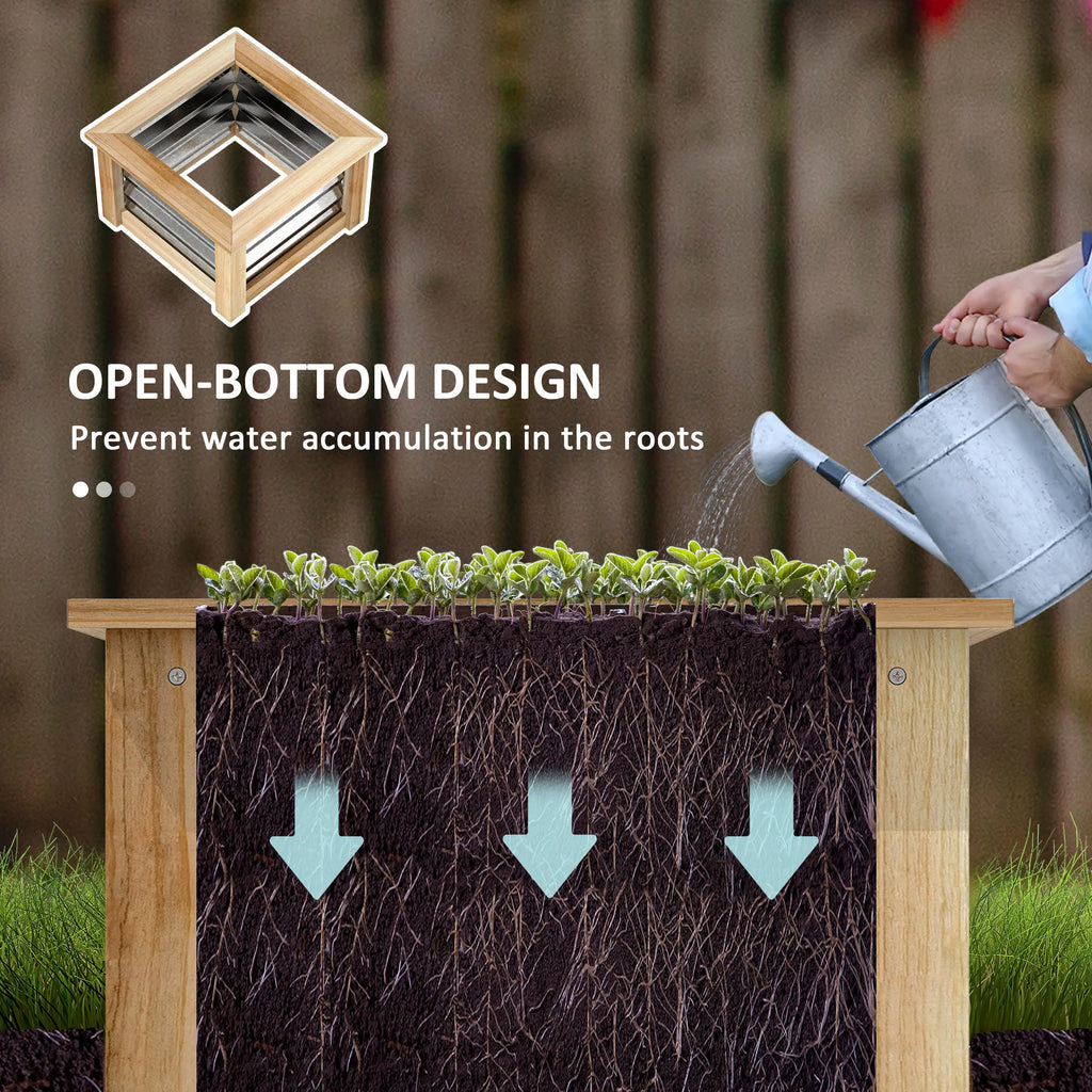 Outsunny Outdoor Planter Box With Trellis For Climbing Plants