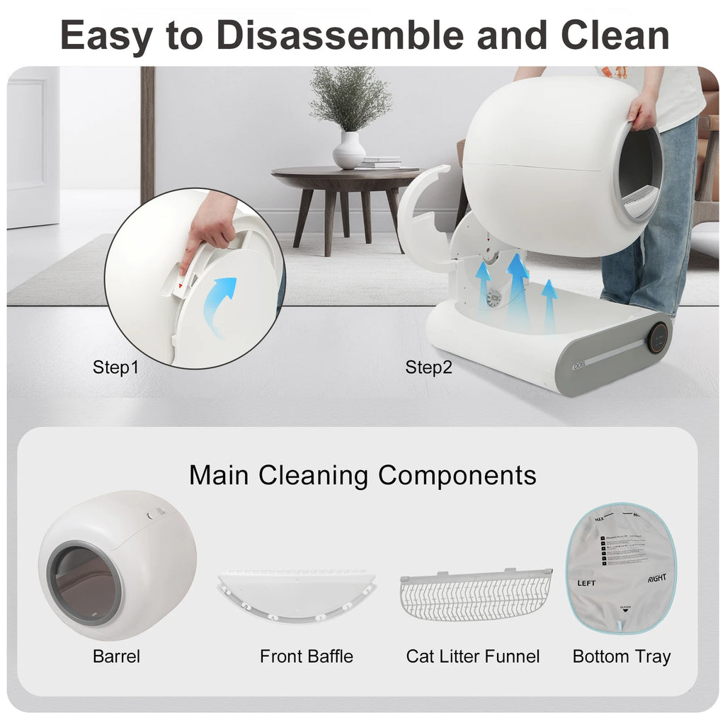 DOEL Smart Automatic Self Cleaning Cat Litter Box With App Control