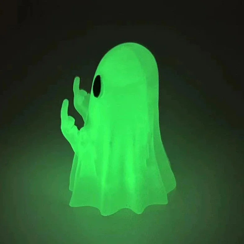 Spooky Ghost Middle Finger Statue Halloween Shelf Decor DISPLAY?