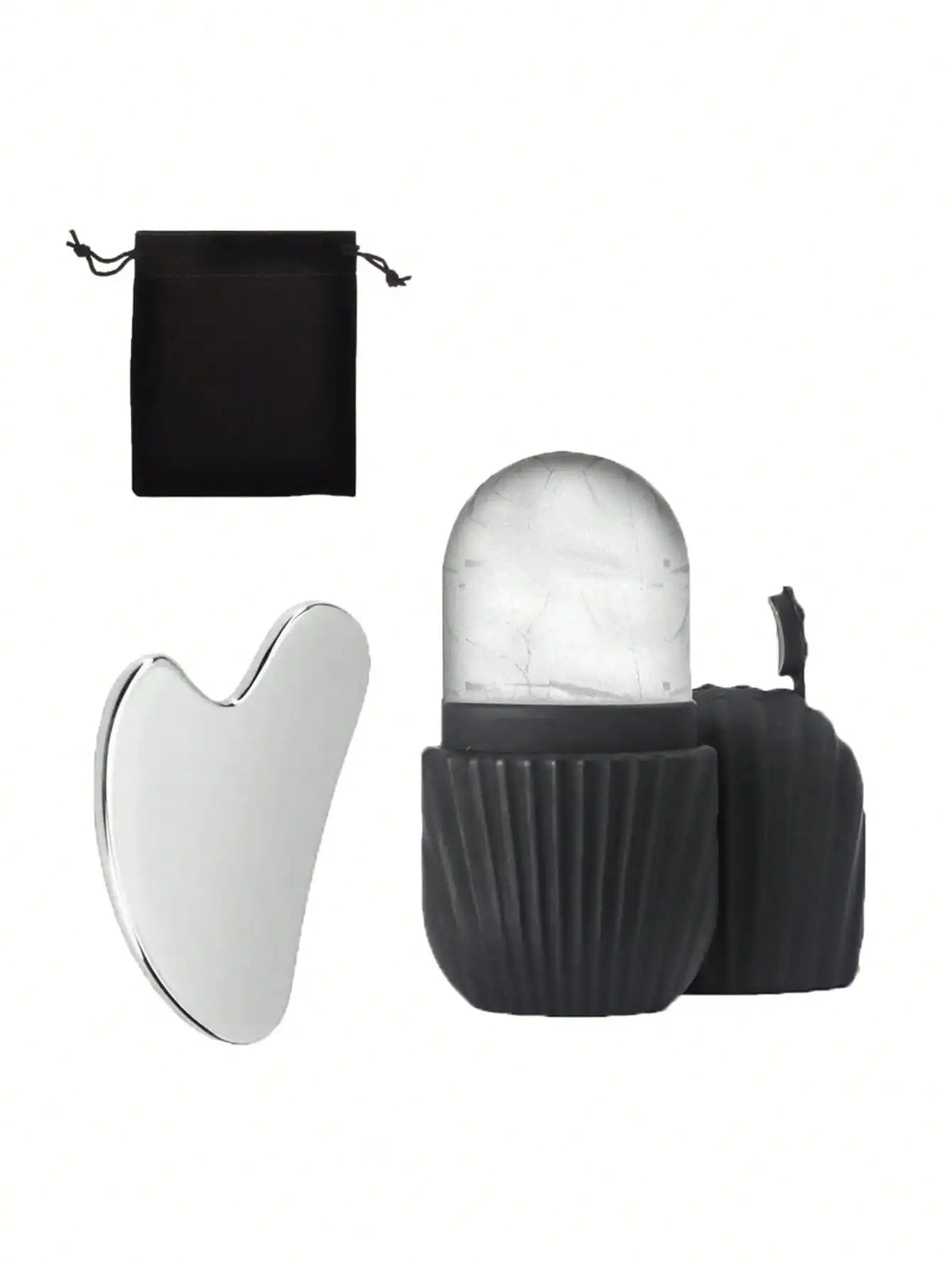 Ice Face Roller And Gua Sha Kit For Puffiness Relief
