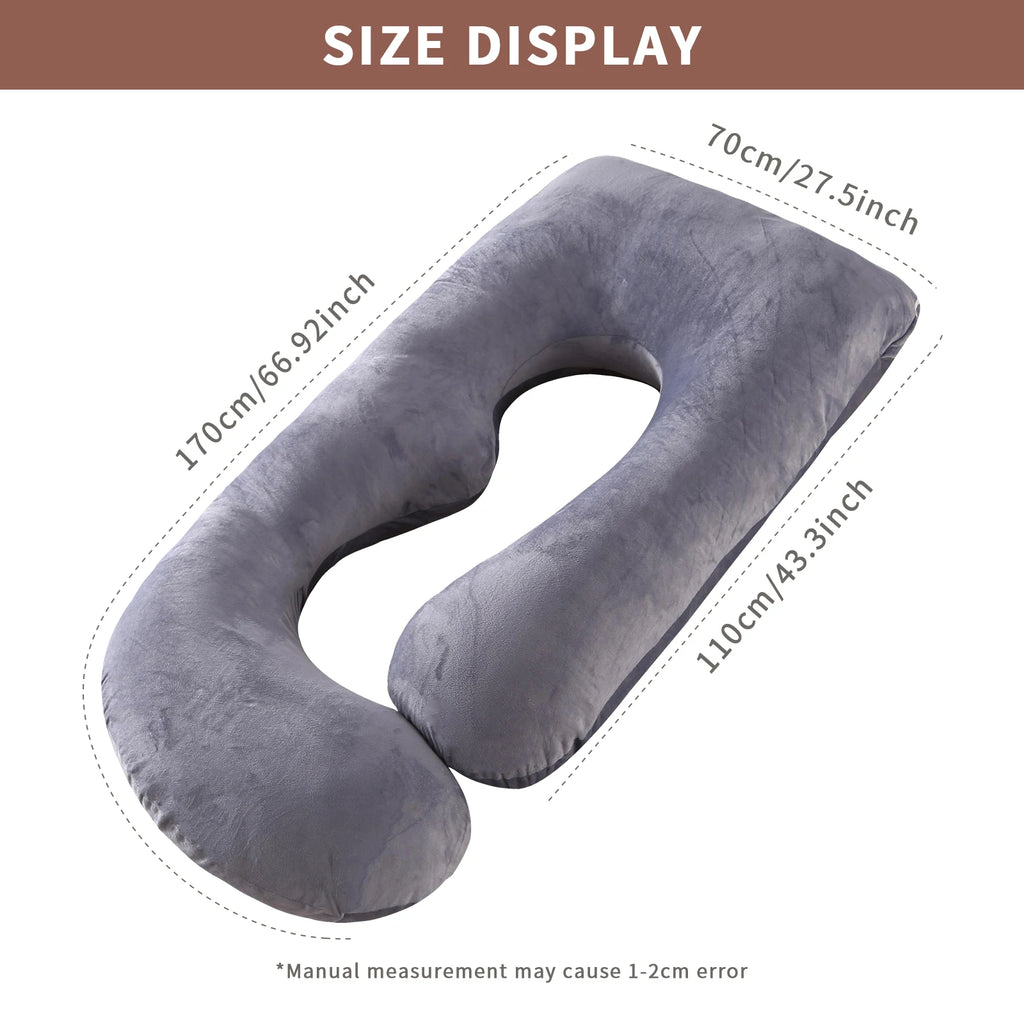 G Shaped Full Body Pregnancy Pillow With Removable Cotton Cover