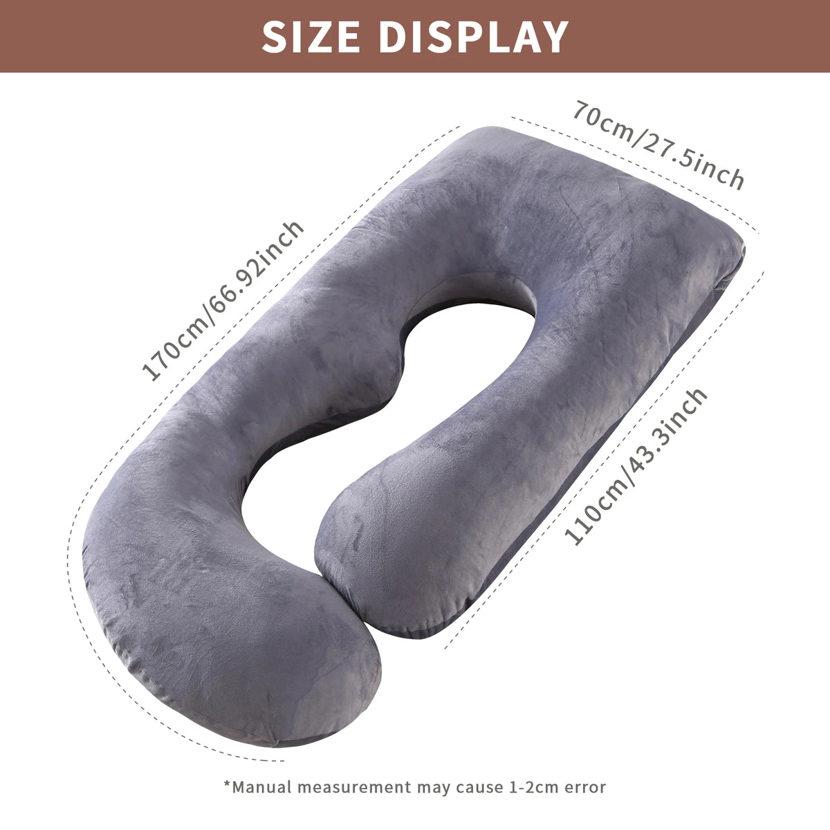 G Shaped Full Body Pregnancy Pillow With Removable Cotton Cover