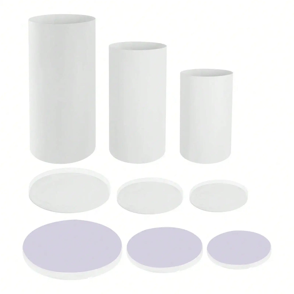 PVC Acrylic Cylinder Pedestal Display Stands for Weddings and Events