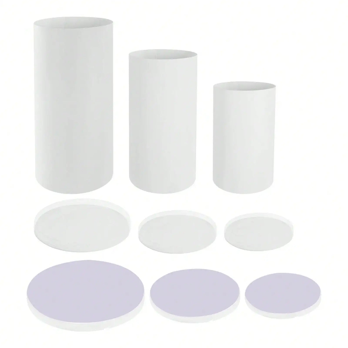 PVC Acrylic Cylinder Pedestal Display Stands for Weddings and Events