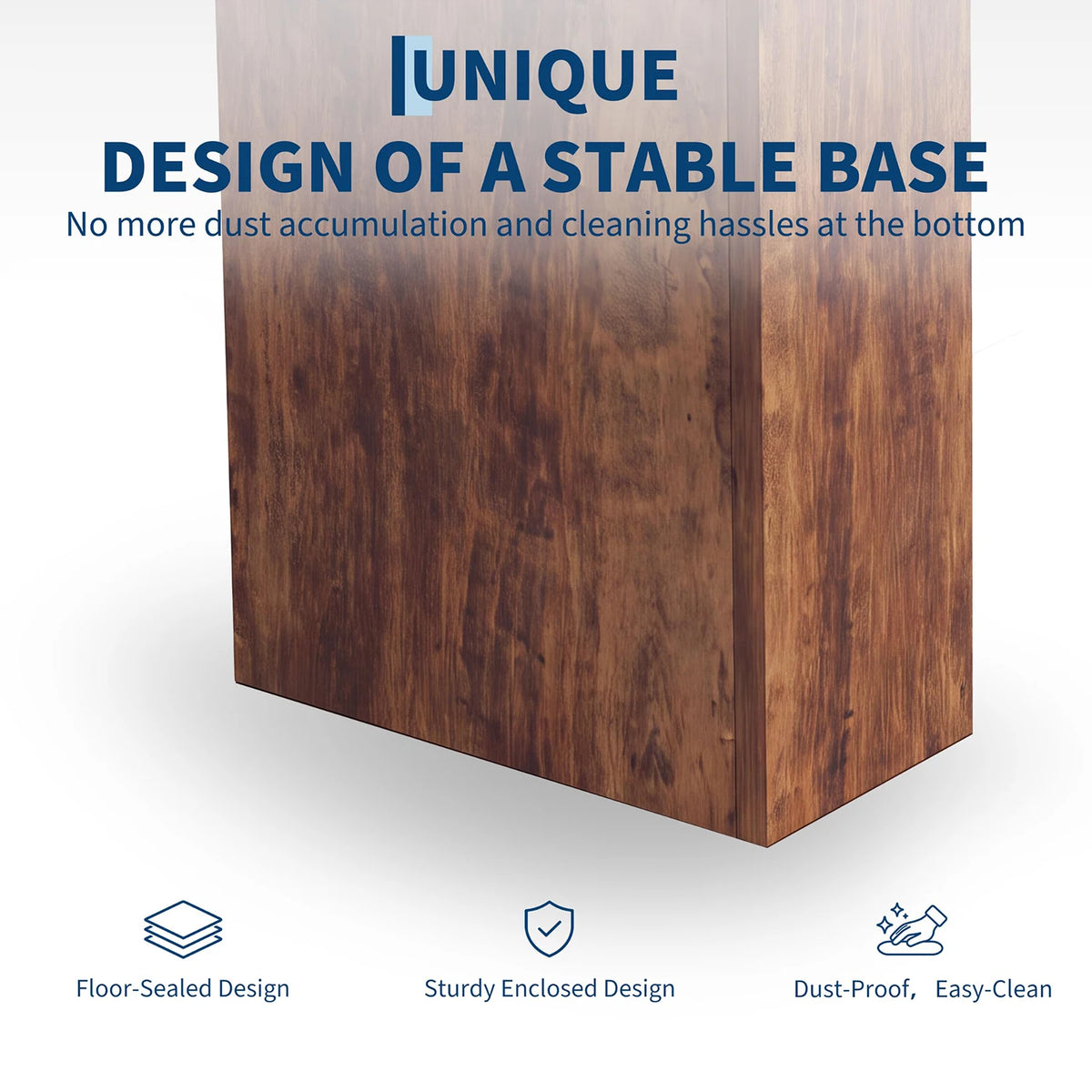 HiMISS Farmhouse Console Table With Wave Edge And Double Base