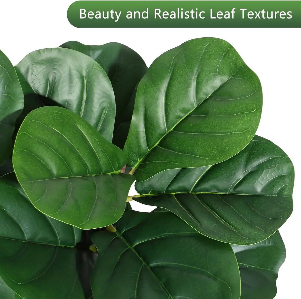 HiMISS Artificial Fiddle Leaf Fig Tree in Decorative Planter