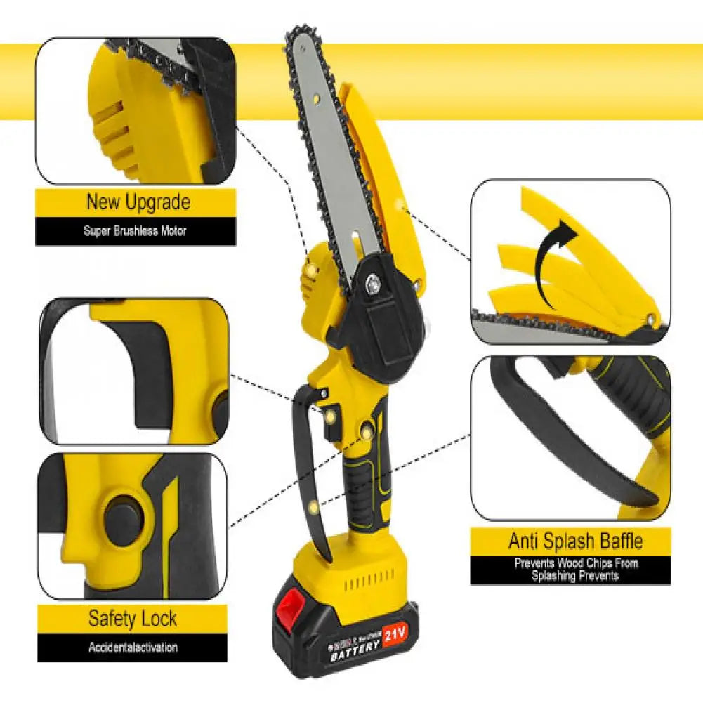 Cordless Pole Saw And Mini Chainsaw With Brushless Motor