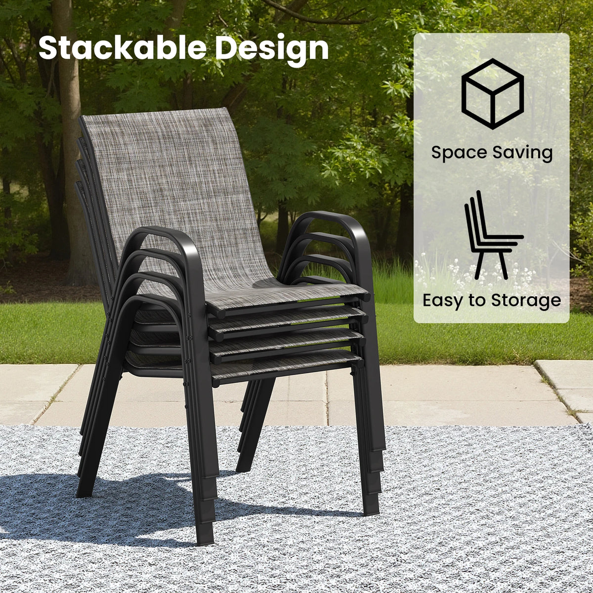 Farini Outdoor Dining Set With Round Table And Six Chairs