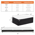 JHK CertiPUR-US Three Fold Memory Foam Floor Bed for Travel